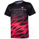 Victor T-shirt T-10008 Zwart Rood